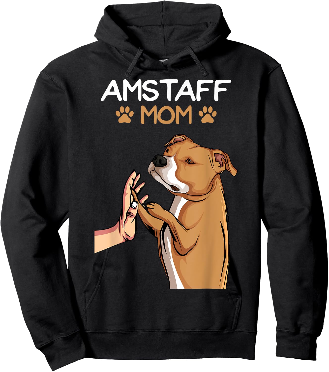 American Staffordshire Terrier Amstaff Mama Hunde Hoodie - Hoodie | Black