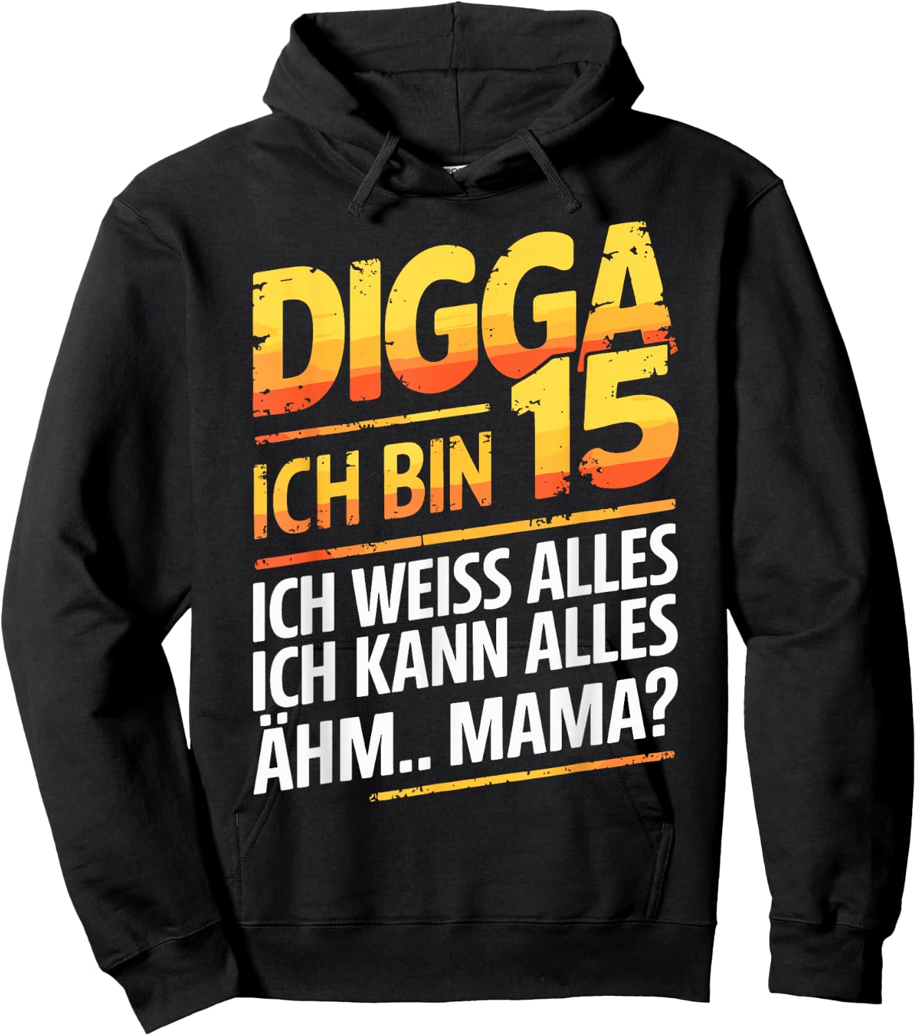 15th Birthday Boy Girl 15 Years 2010 Funny Gift , black Hoodie - Hoodie | Black