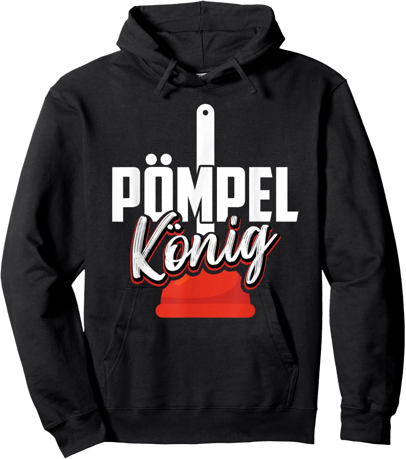 Pömpel König Lustiger Spruch Für Heizungsbauer Klempner Hoodie - Hoodie | Black