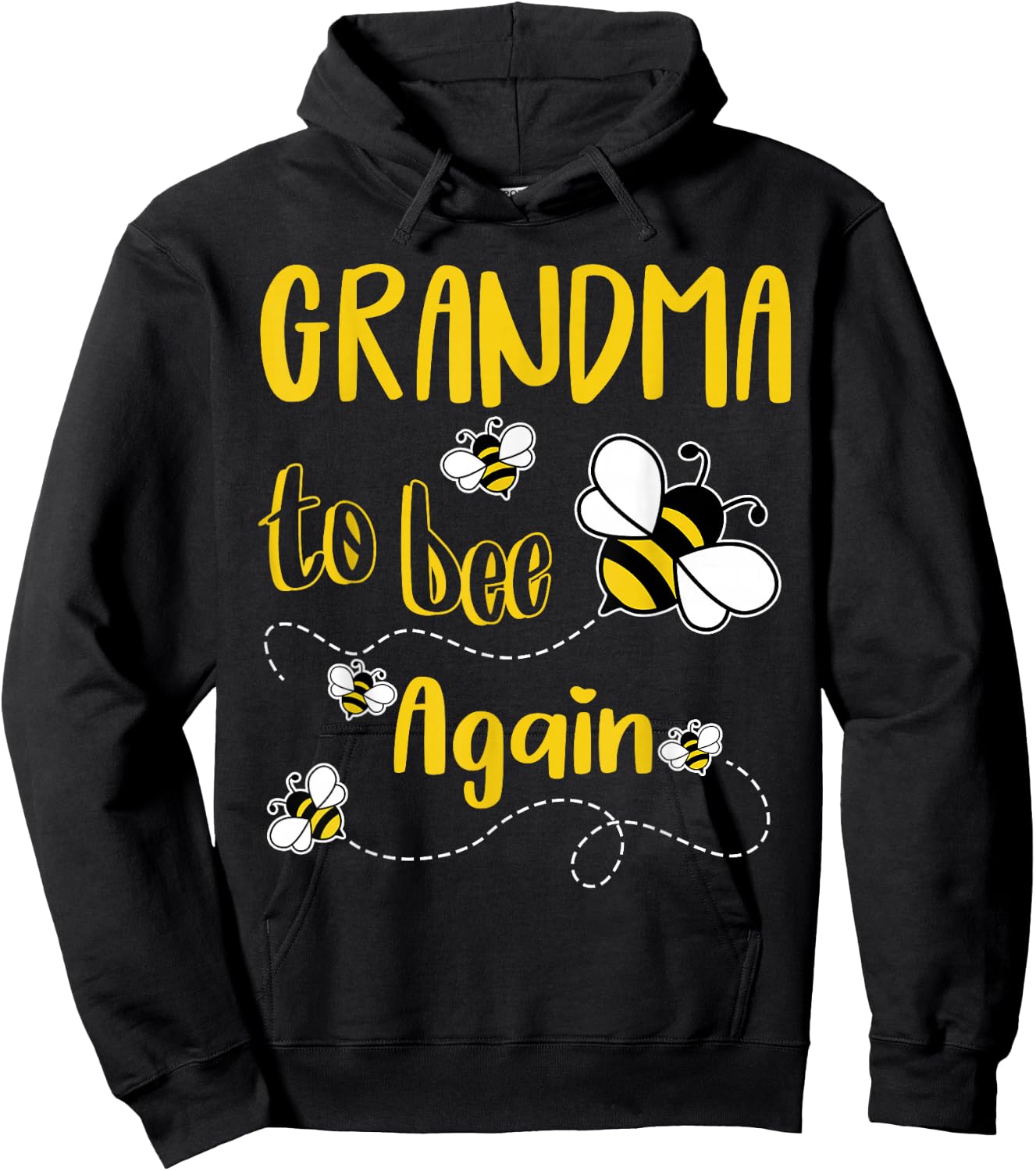 Coming GRANDMA Again To Bee Pregnancy Announcement Mother's Hoodie - Hoodie | Black