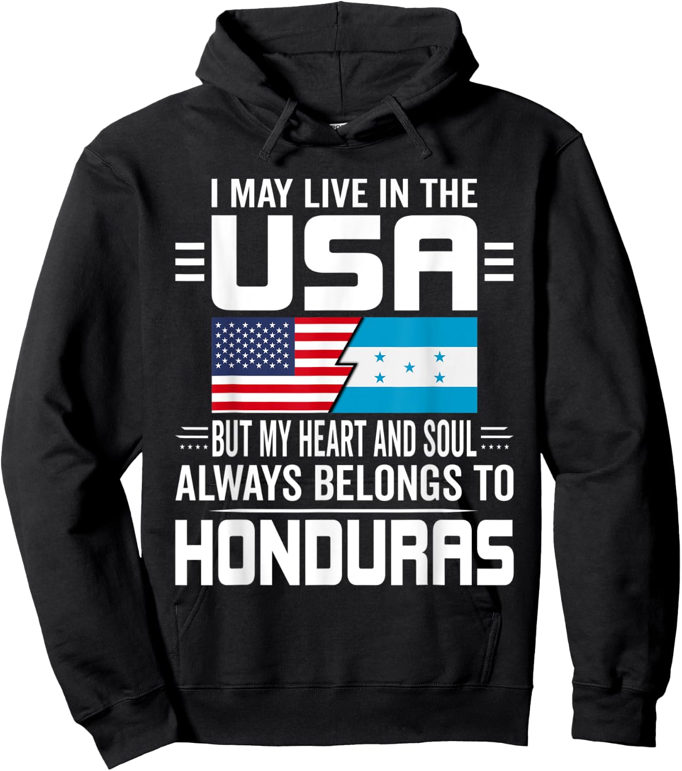 I May Live In USA But My Heart Always Belongs To Honduras Hoodie - Hoodie | Black