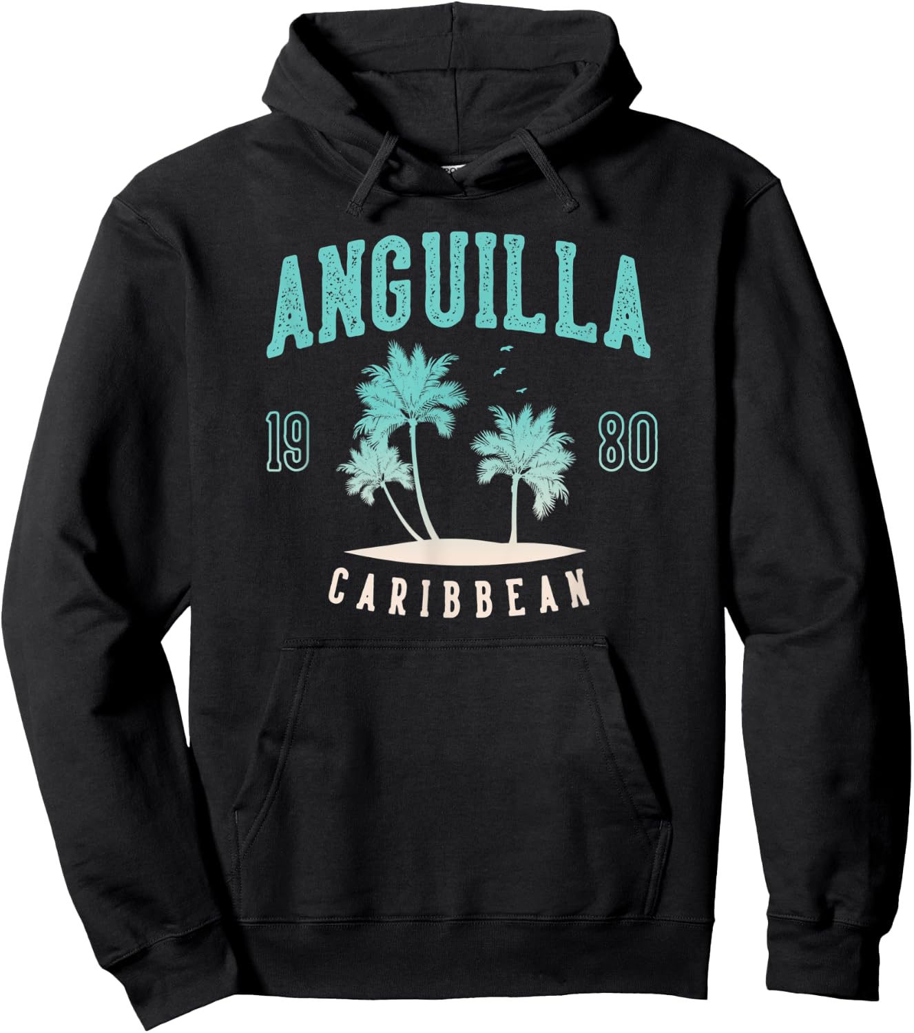 Anguilla Caribbean Hoodie - Hoodie | Black