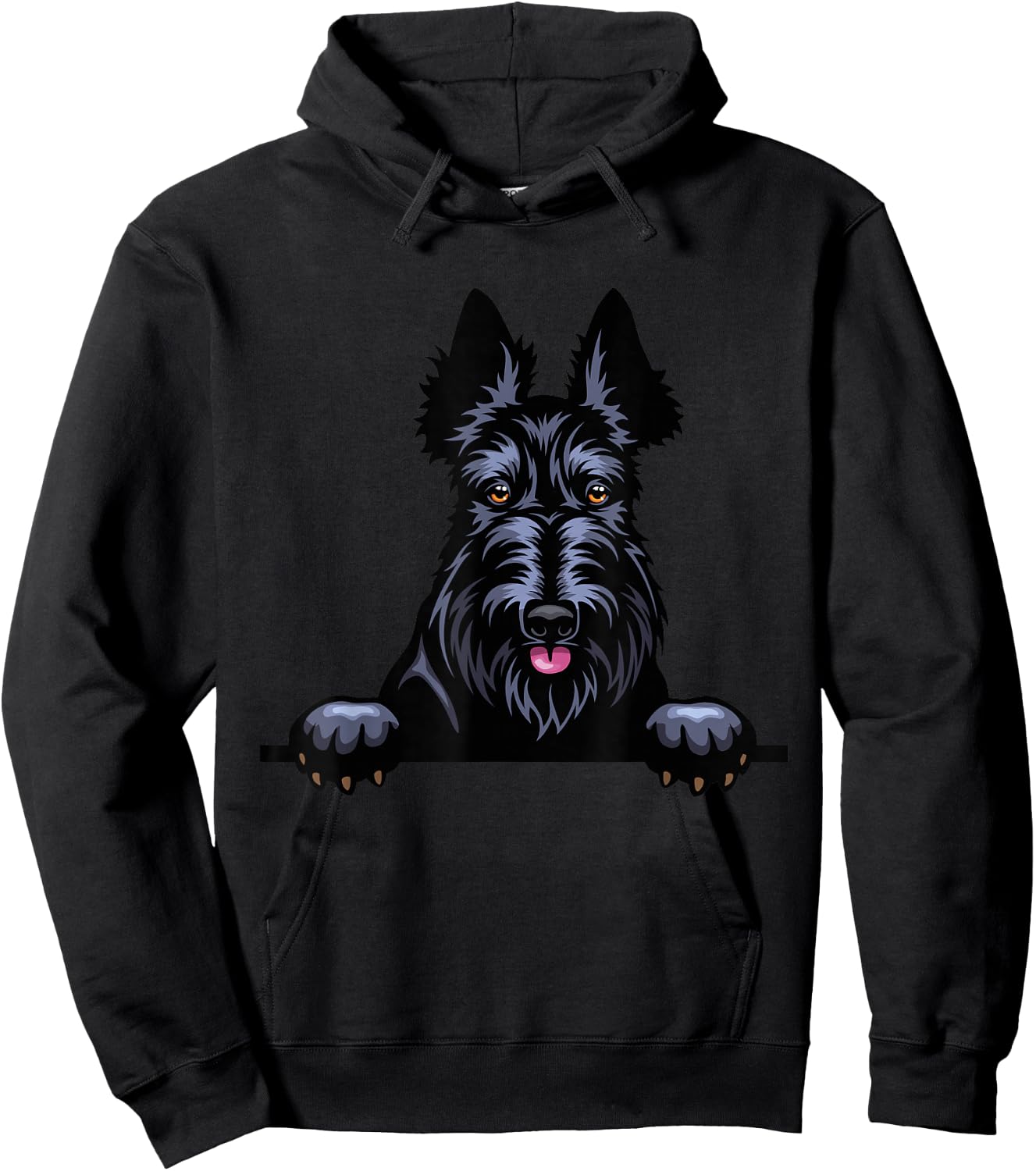 Scottish Terrier Dog Breed Popping Up Fun Scottie Owner Hoodie - Hoodie | Black