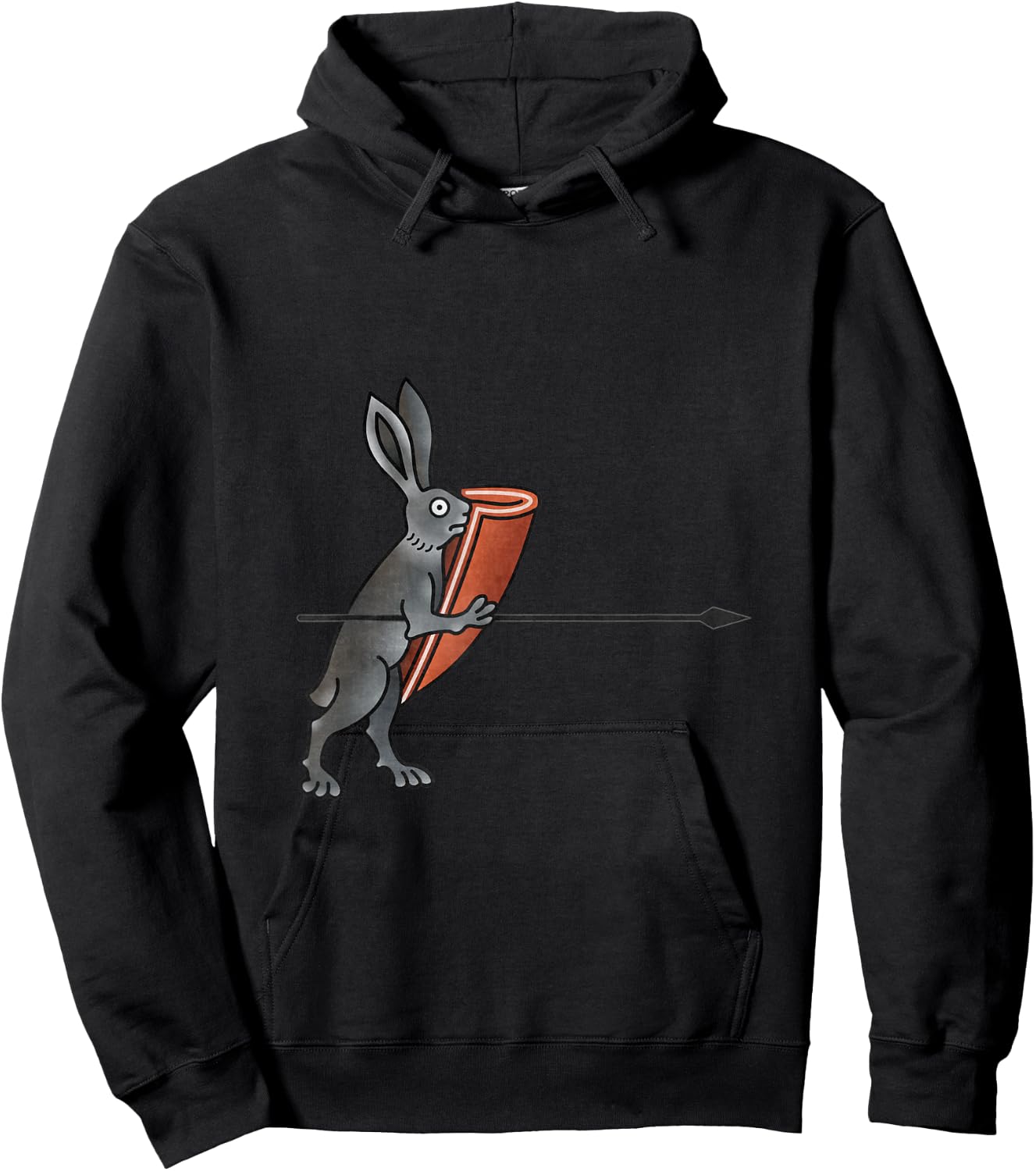 Guardian Rabbit Warrior - Medieval Marginalia - MargiKnights Hoodie - Hoodie | Black