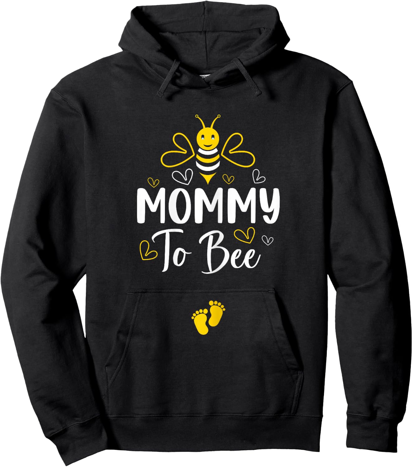 Mommy to Bee Pregnancy Announcement Baby Shower Mommy Hoodie - Hoodie | Black