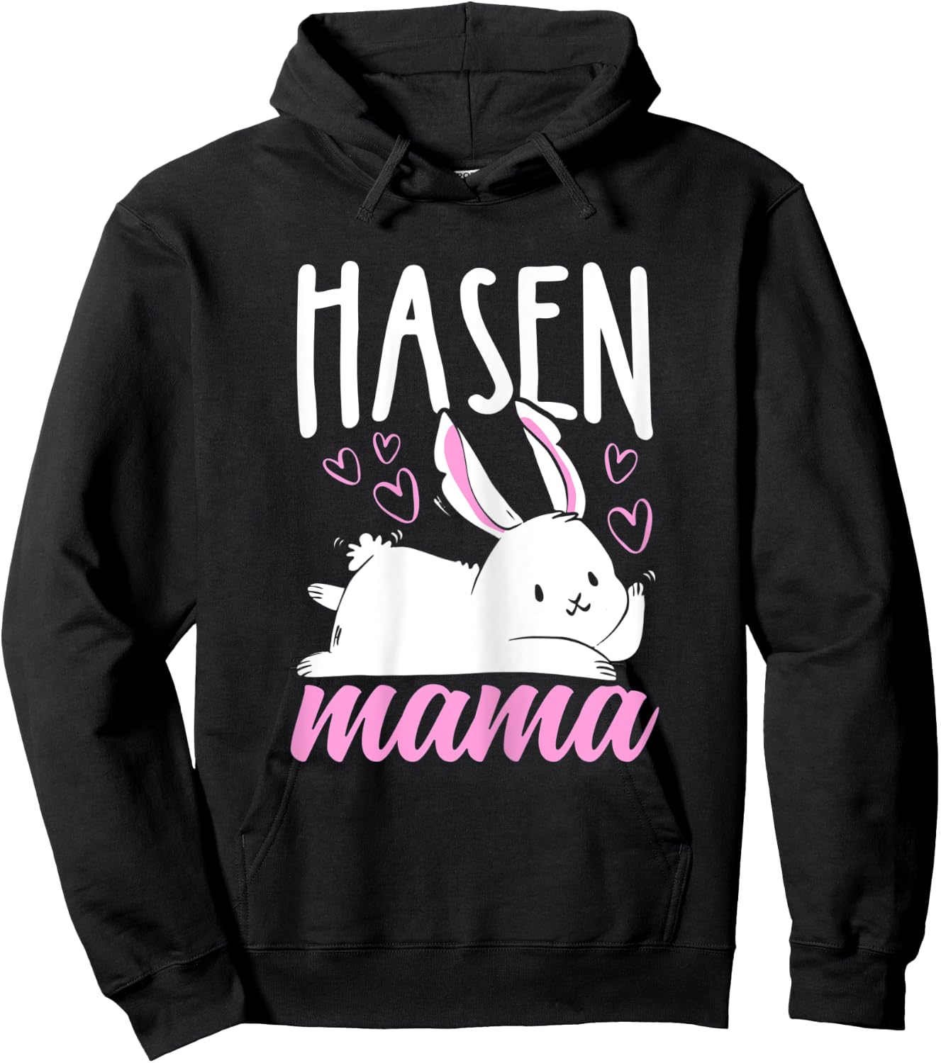 Damen Mama Hase Muttertagsgeschenk Ostern Hasen Mama Hoodie - Hoodie | Black