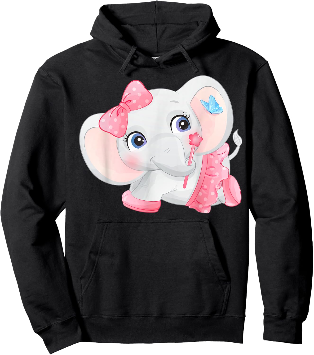 Baby elephant girl Hoodie - Hoodie | Black
