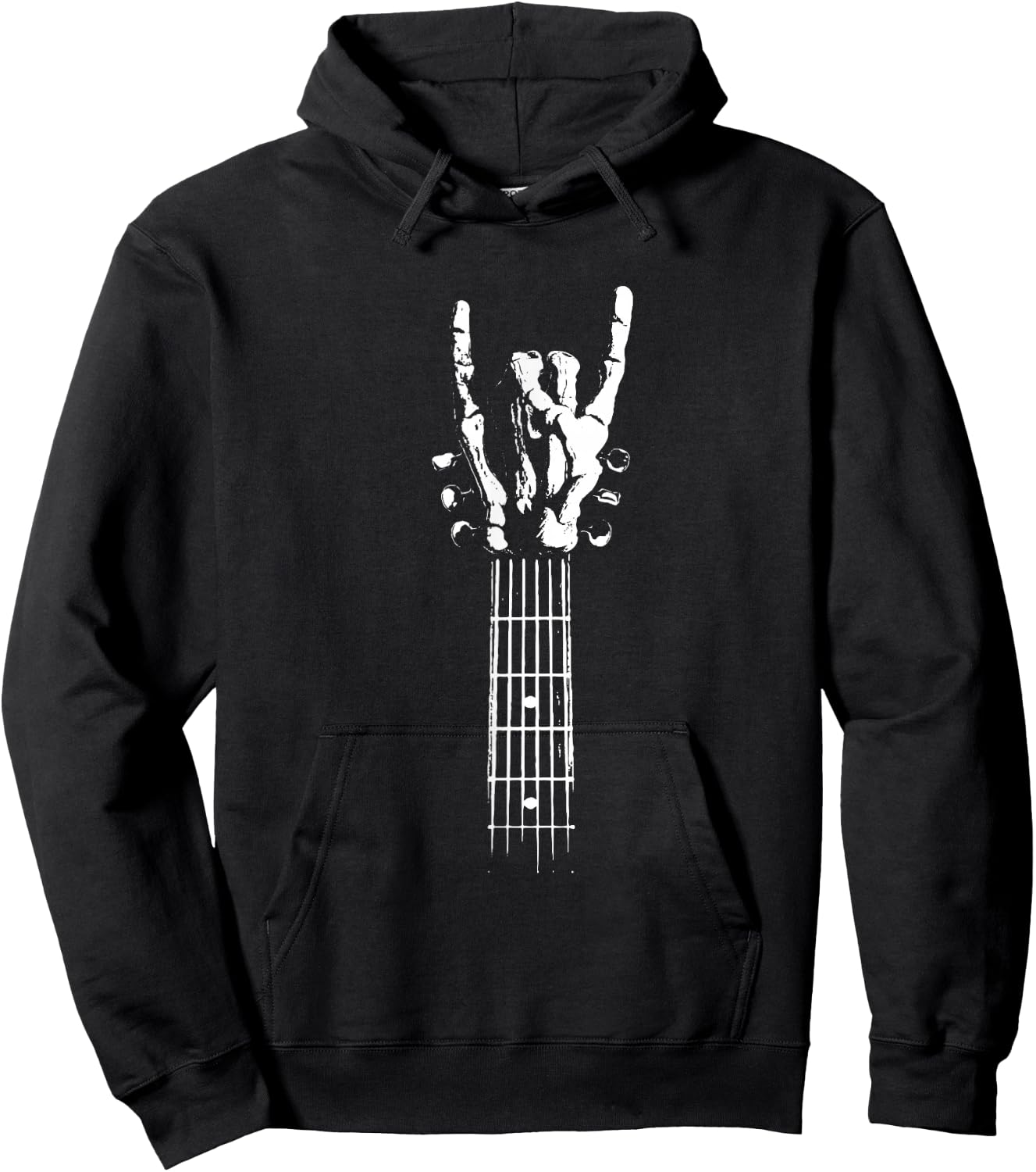 Rock On Hand Guitar Sign Heavy Hard Music , Black, S Hoodie - Hoodie | Black