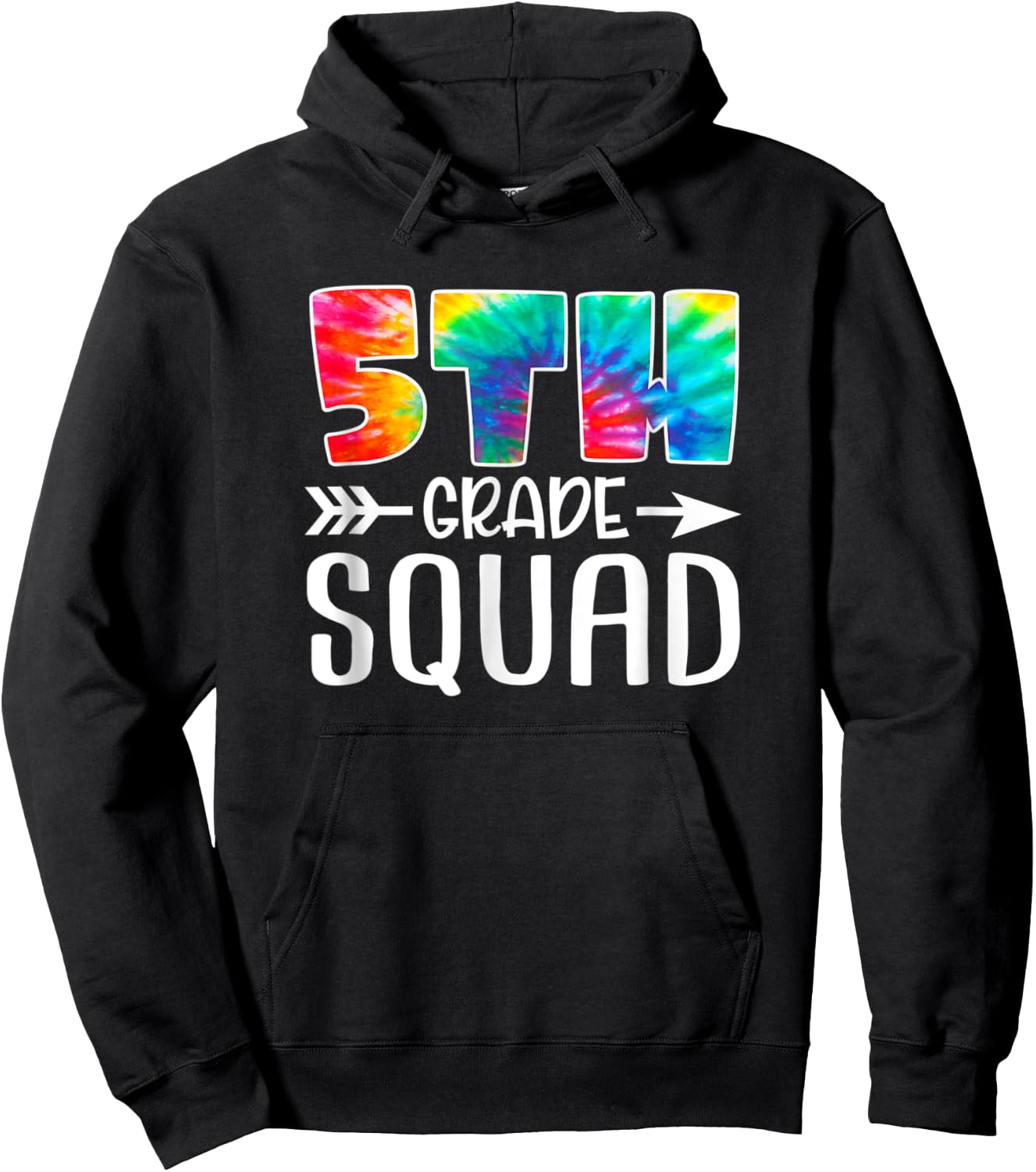 5th Grade Squad Tie Dye Back to School Teacher Student Men Women Kids Hoodie - Hoodie | Black