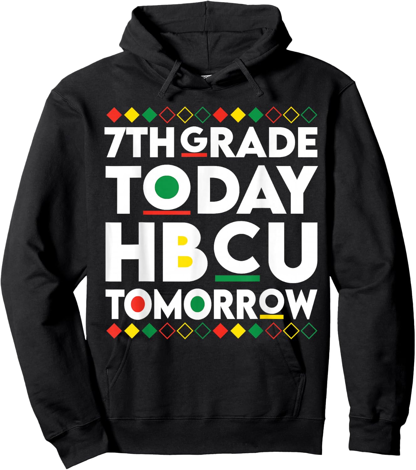 Future HBCU College Student 7th Grade Today HBCU Tomorrow Hoodie - Hoodie | Black
