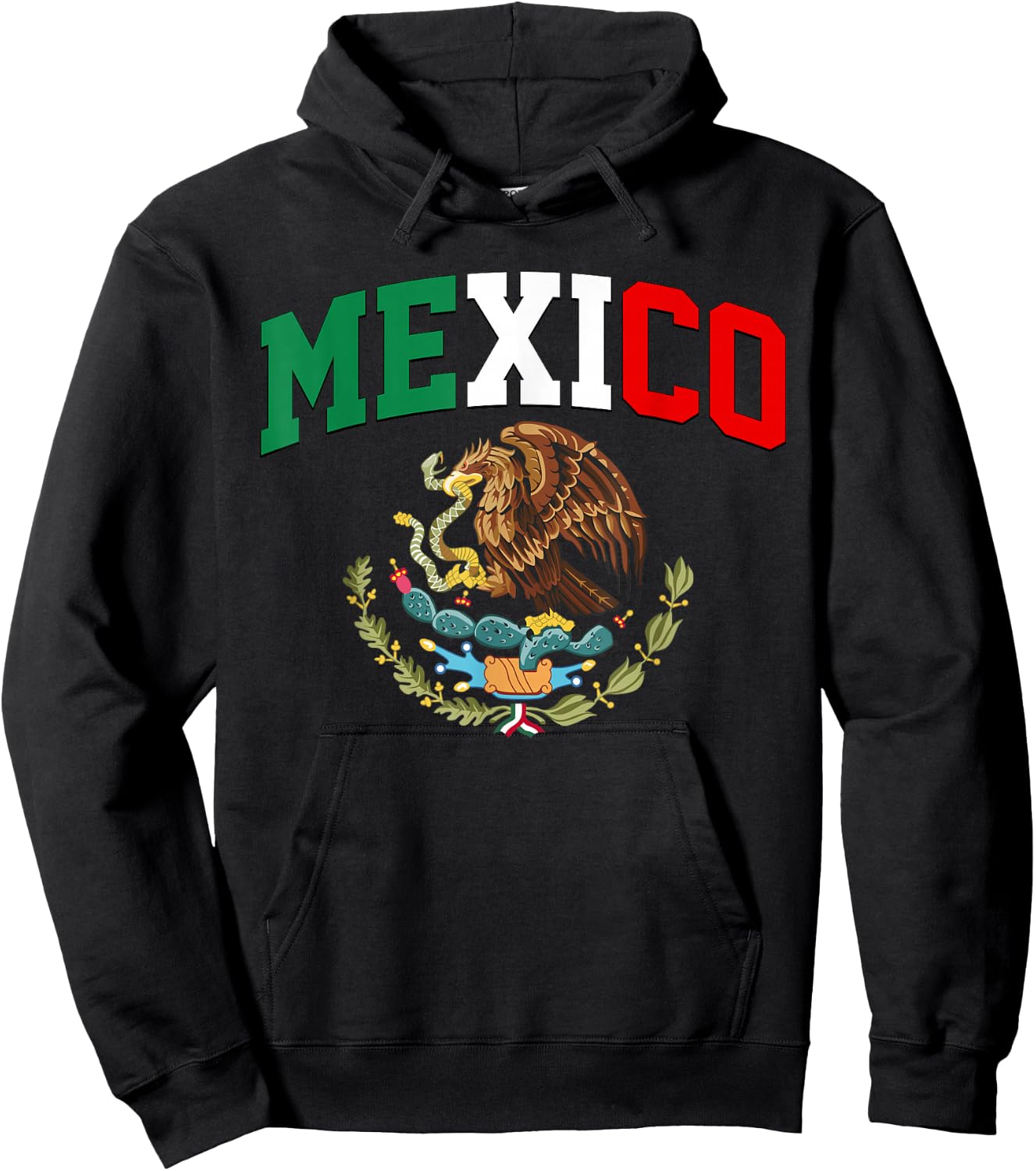 Mexico Mexican Flag Vintage Pride México Hoodie - Hoodie | Black