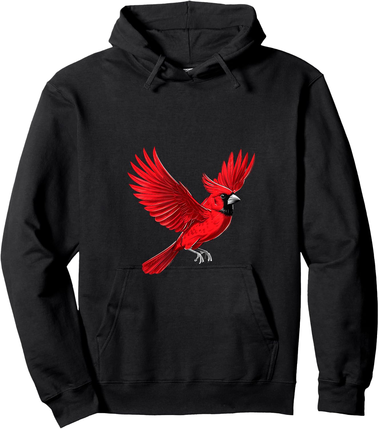 Lovely Northern Cardinal Bird Red Cardinal In Pocket Hoodie - Hoodie | Black