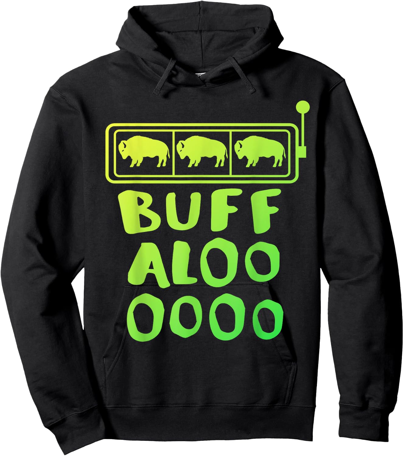 Lucky Green Buffalo Casino Slots Wear Hoodie - Hoodie | Black