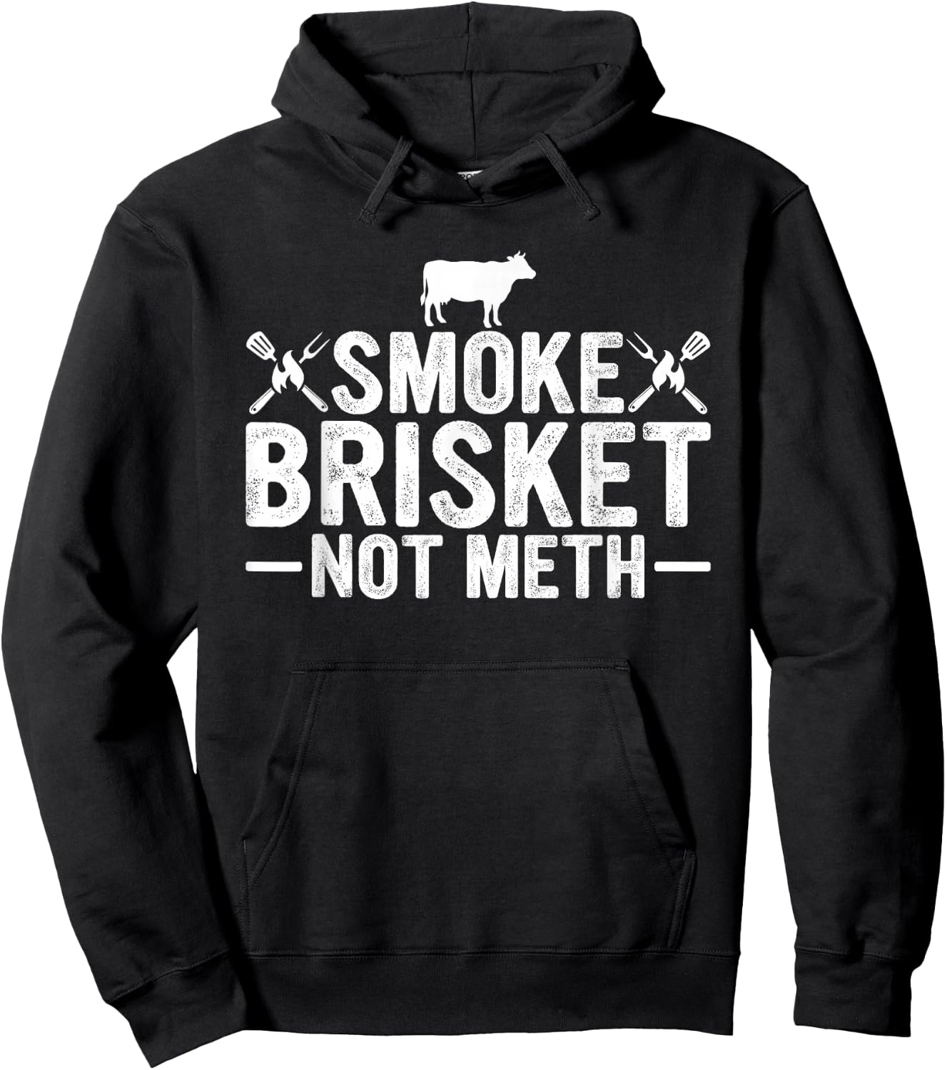 Cool Smoke Brisket Not Meth Funny Grilling Gift Men Women Hoodie - Hoodie | Black