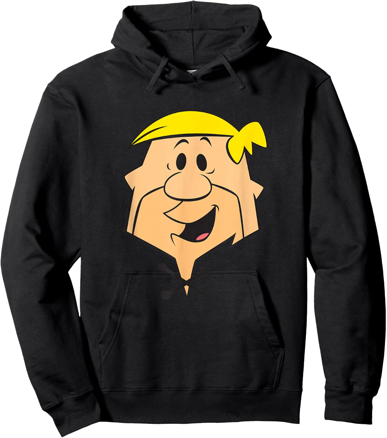 The Flintstones Barney Rubble Big Face Hoodie - Hoodie | Black