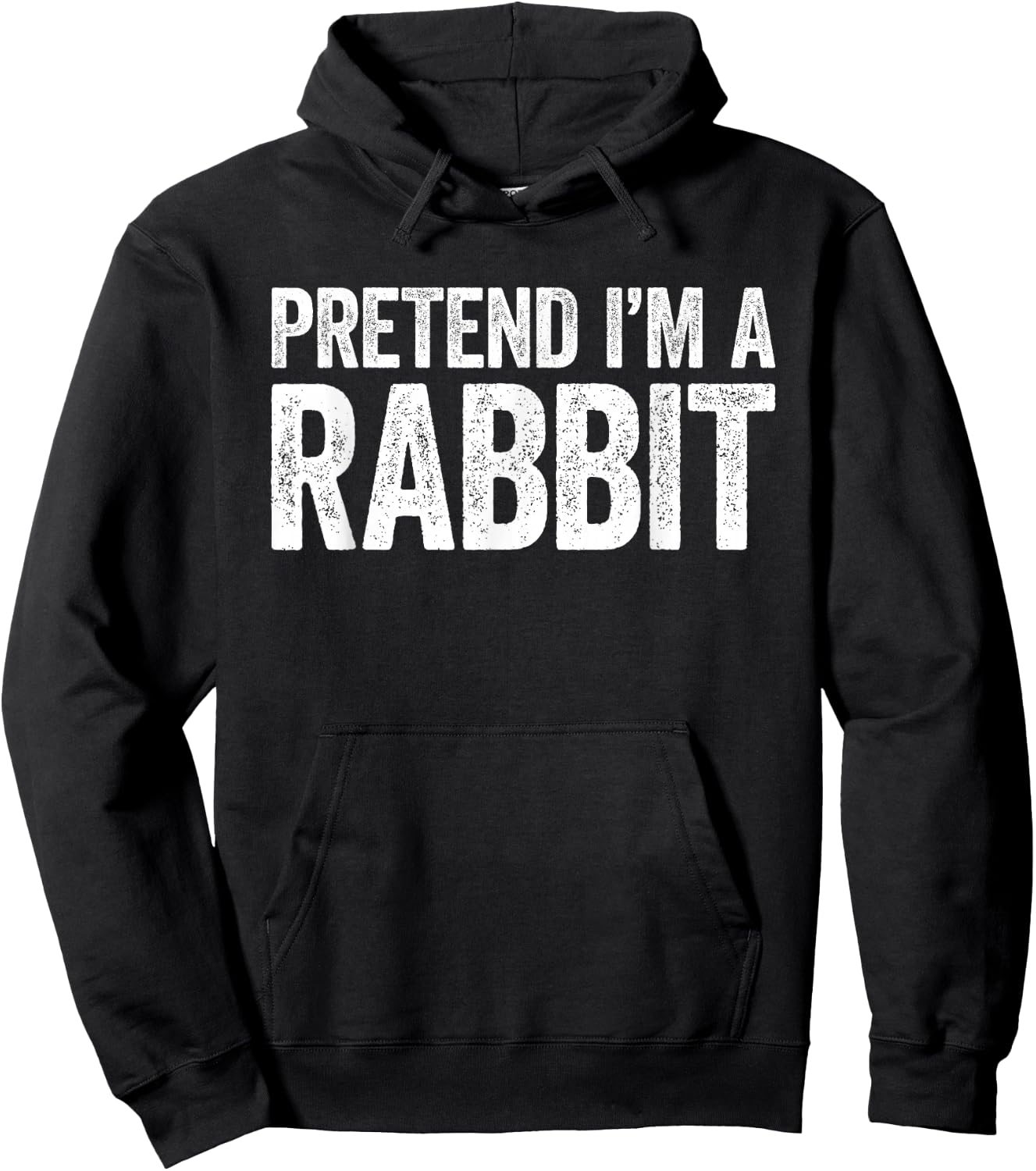Pretend I'm A Rabbit Shirt Adult Men Women Kids Costume Hoodie - Hoodie | Black