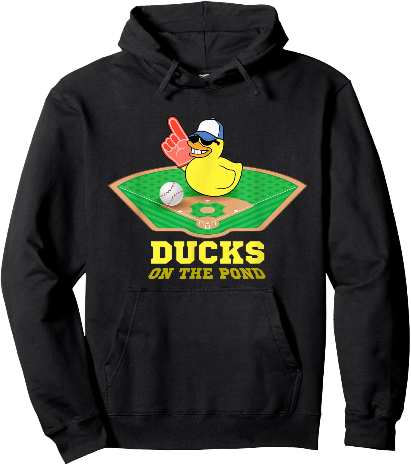 Ducks on the Pond Baseball Ducks on the Pond Baseball Sport Hoodie - Hoodie | Black