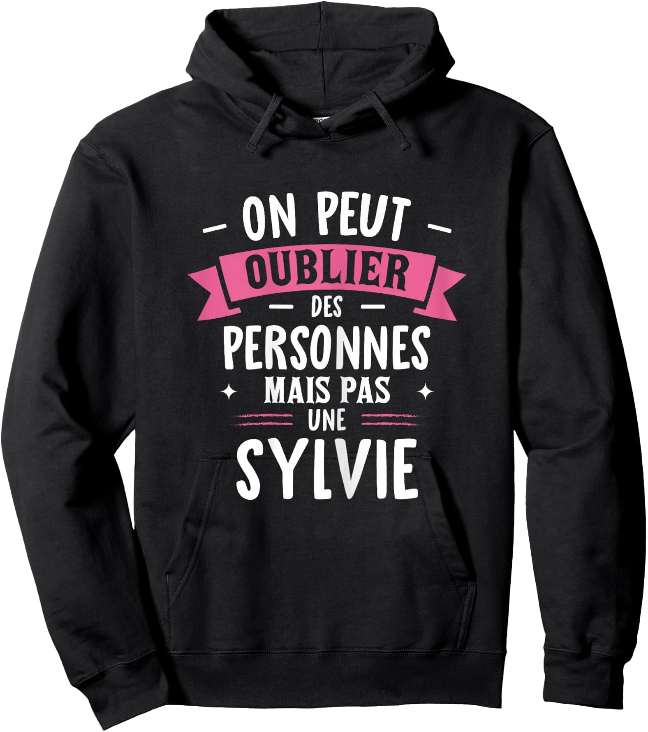 Woman Humour Girlfriend Personalized Gift BFF First Name Sylvie , Black, Female X-Small Hoodie - Hoodie | Black