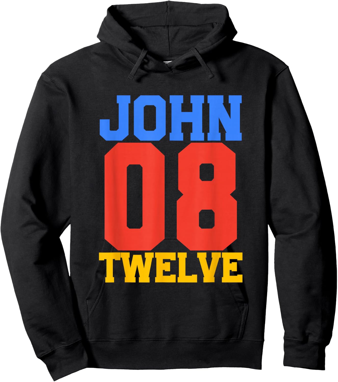 John 8:12 Jesus The Light of The World Hoodie - Hoodie | Black