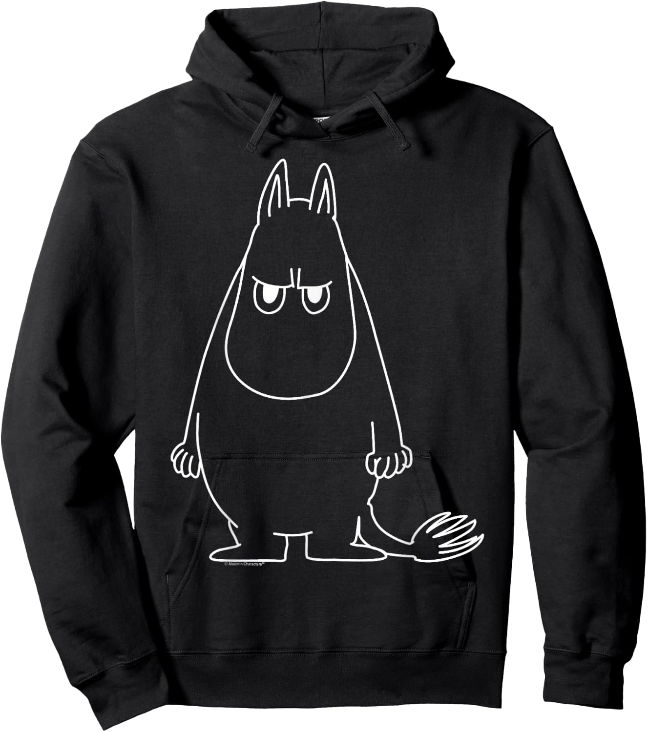 Moomin Angry Moomintroll , black Hoodie - Hoodie | Black