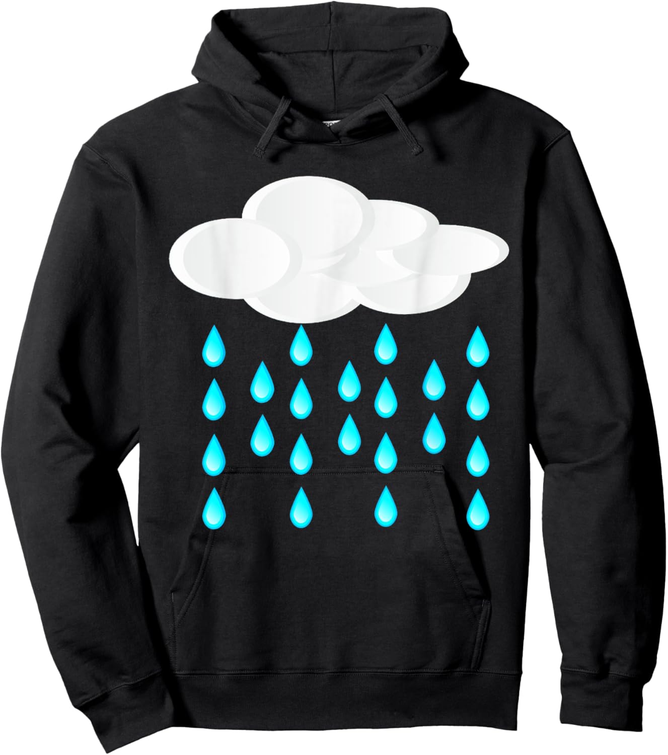 Rain Cloud Costume Shower Rainbow Sun Thunder Hoodie - Hoodie | Black