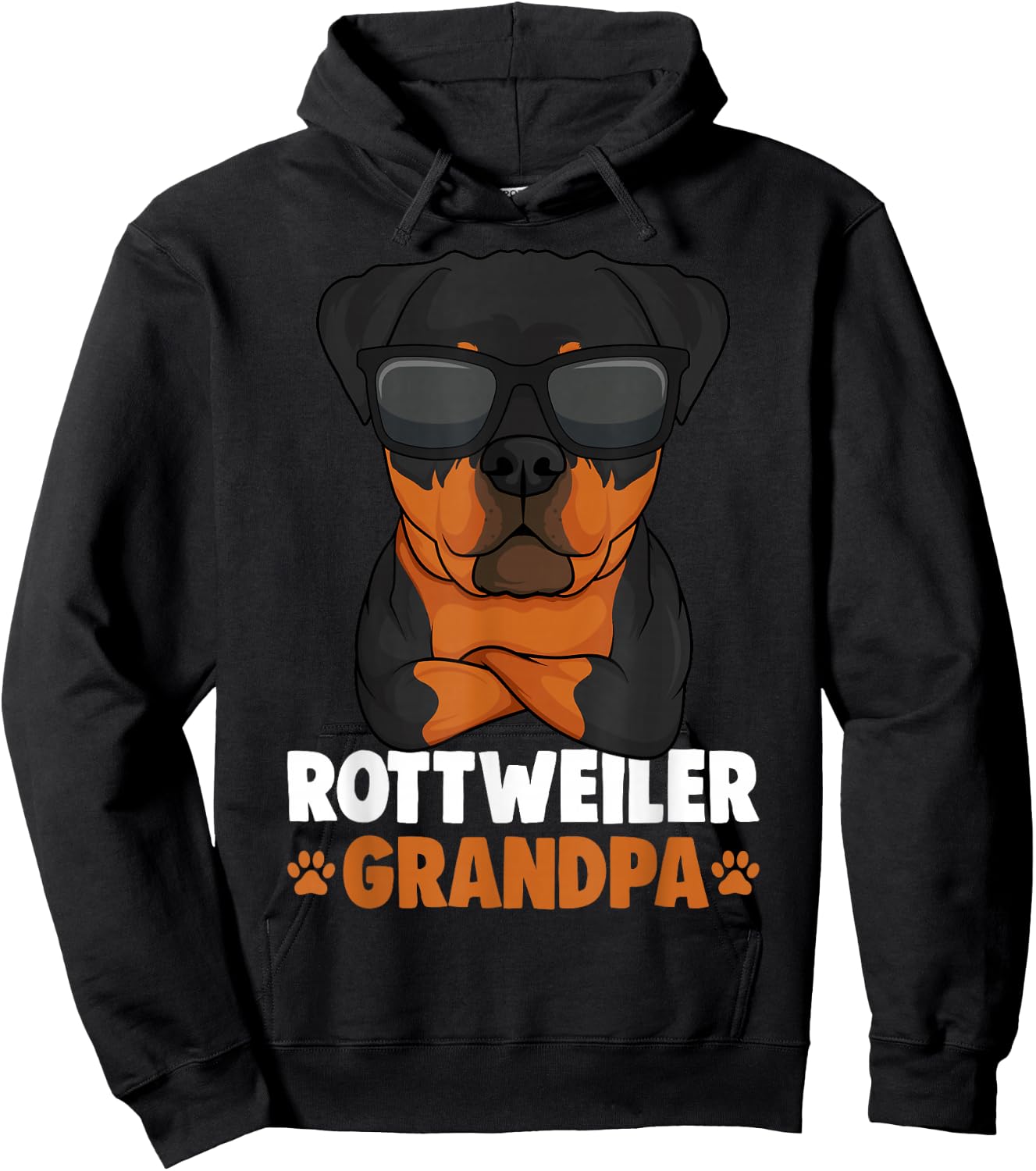 Rottweiler Grandpa Rottie Dog Men Hoodie - Hoodie | Black