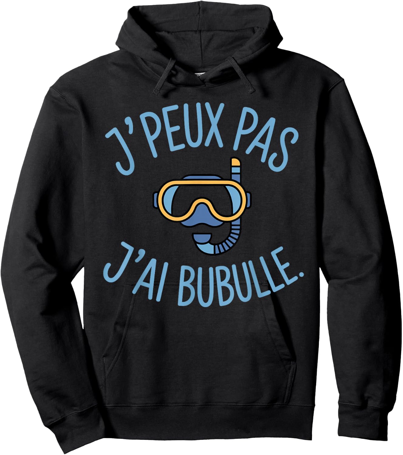 J'Peux Pas J'AI Bubulle Humour Scuba Diving Hoodie - Hoodie | Black