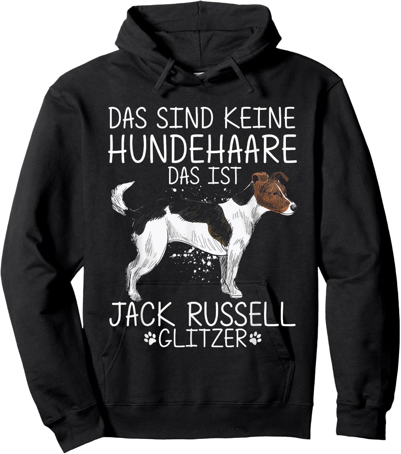 Jack Russell Terrier Hund Glitzer Geschenk Hundeliebhaber Hoodie - Hoodie | Black