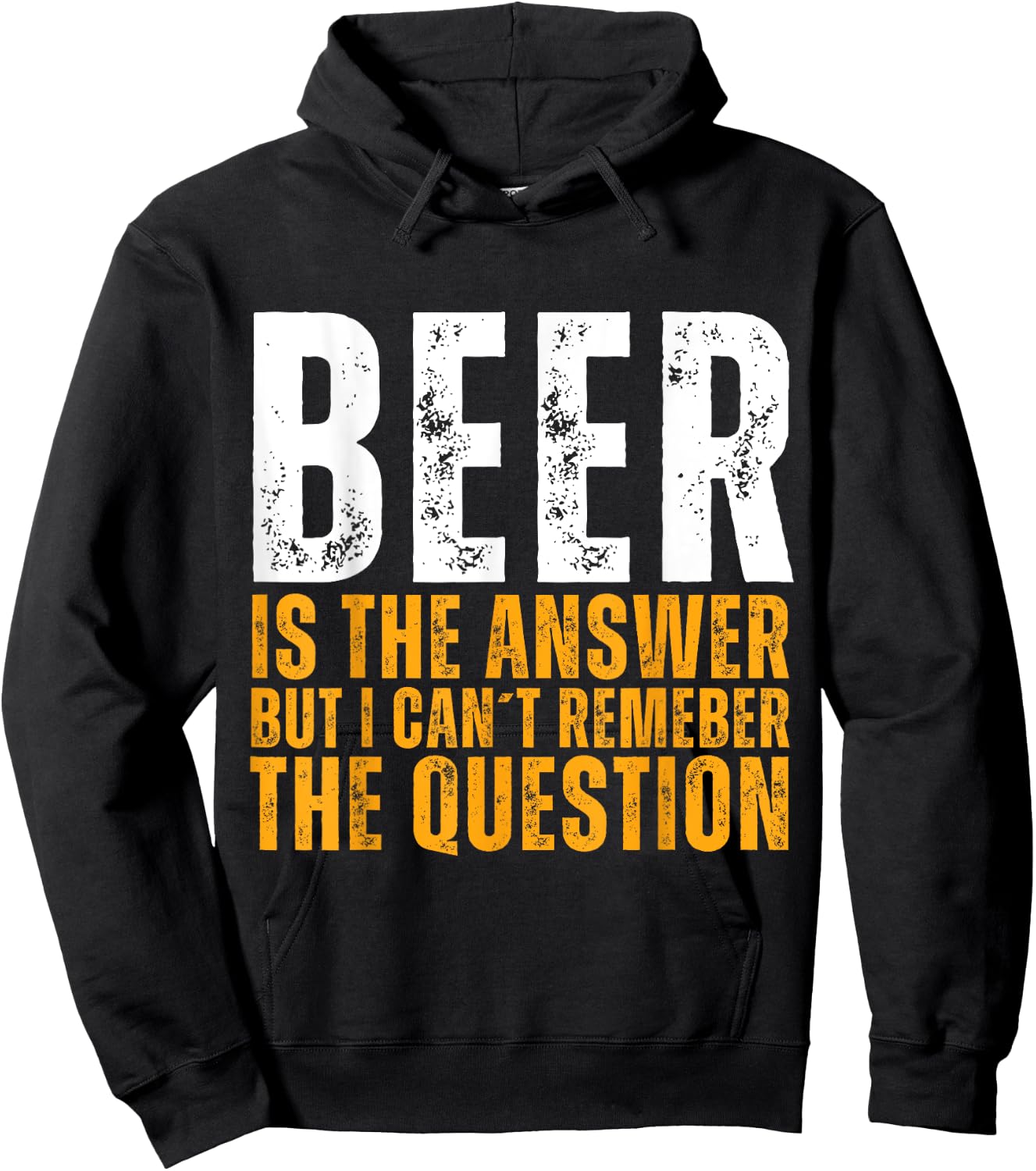 Beer is the answer Funny Graphic Beer Hoodie - Hoodie | Black