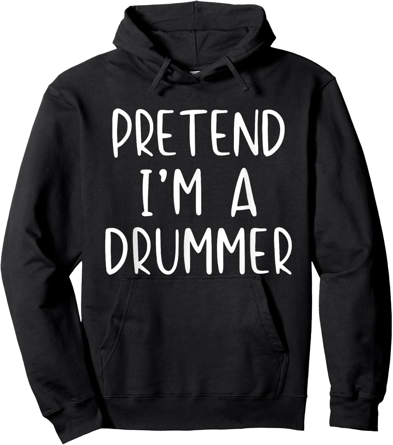 Pretend I'm A Drummer Costume Halloween Simple Adult Kid Hoodie - Hoodie | Black