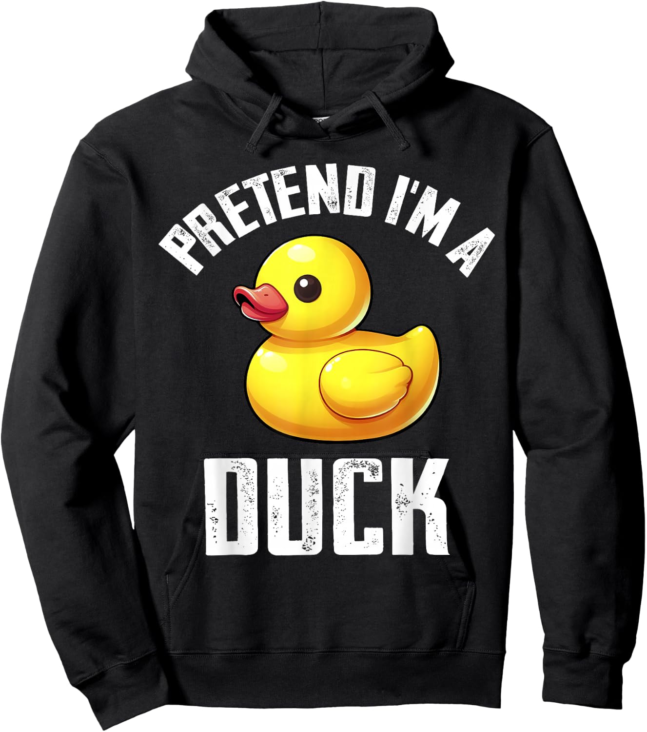 Pretend I'm A Duck Costume Funny Duck Halloween Costume Hoodie - Hoodie | Black