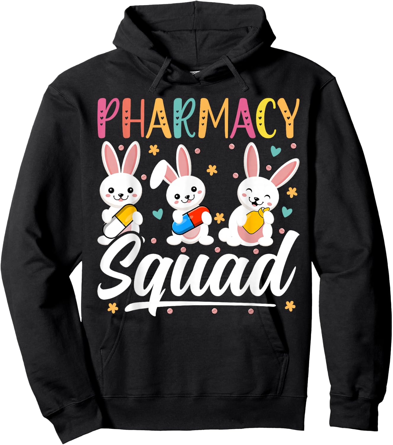Pharmacy Squad - Easter Bunny Day April 17th Pharmacist Hoodie - Hoodie | Black