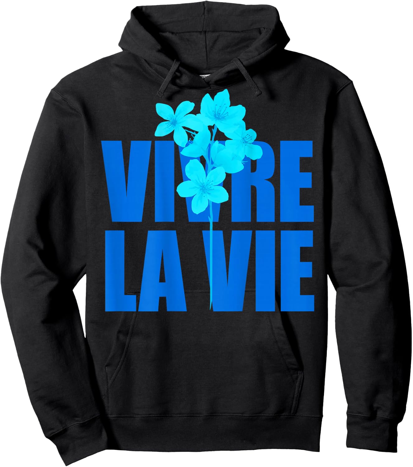 VIVRE LA VIE X LIVELIFE Clo. Lebe dein Leben - Backprint , black Hoodie - Hoodie | Black