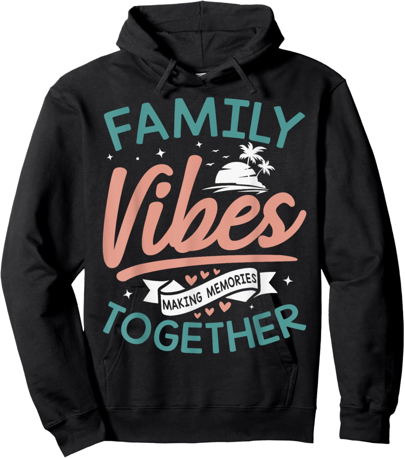 Family Vibes Making Memories Group Matching Family Reunion Hoodie - Hoodie | Black