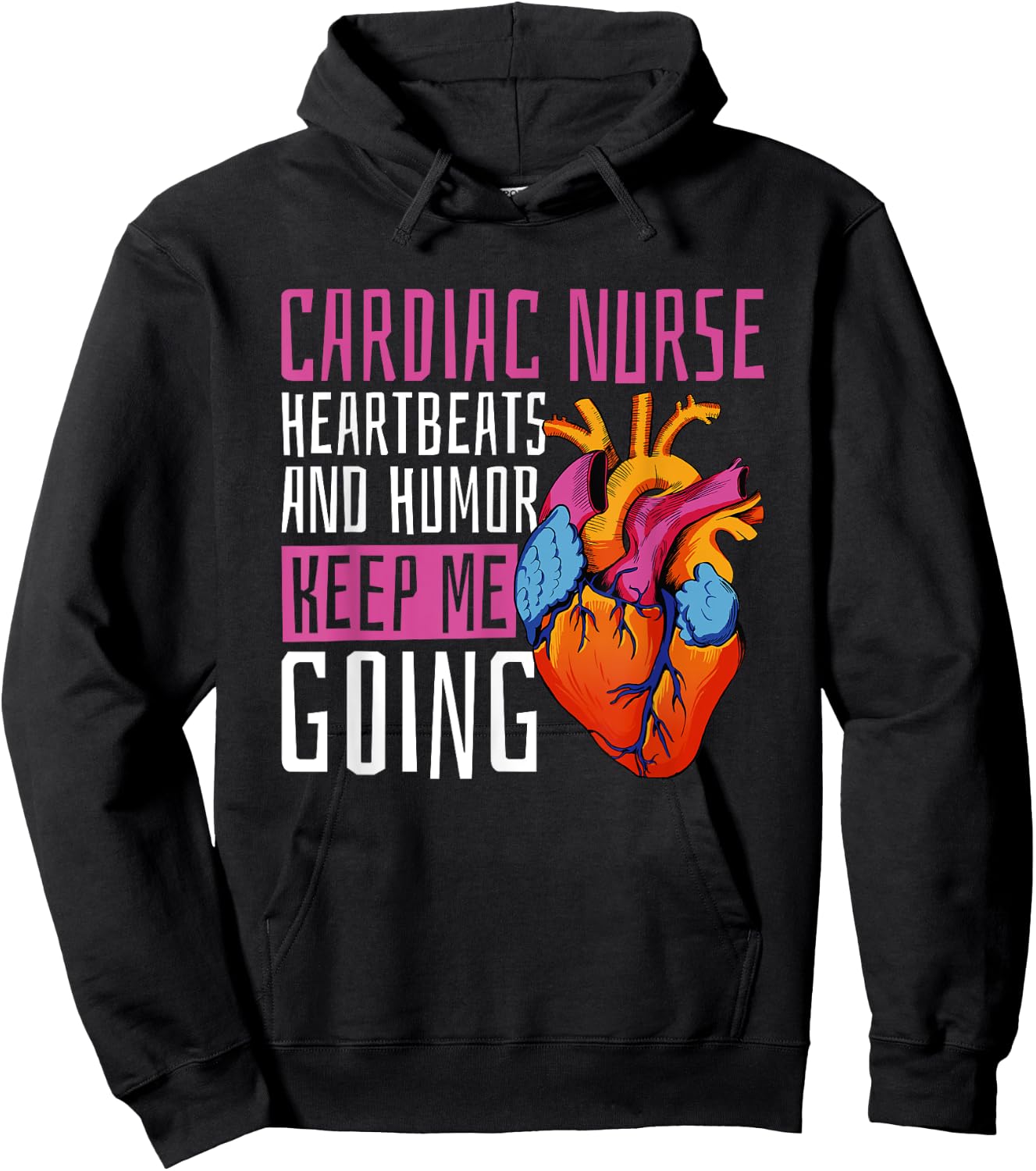 Cardiac Nurse Cardiology Hoodie - Hoodie | Black