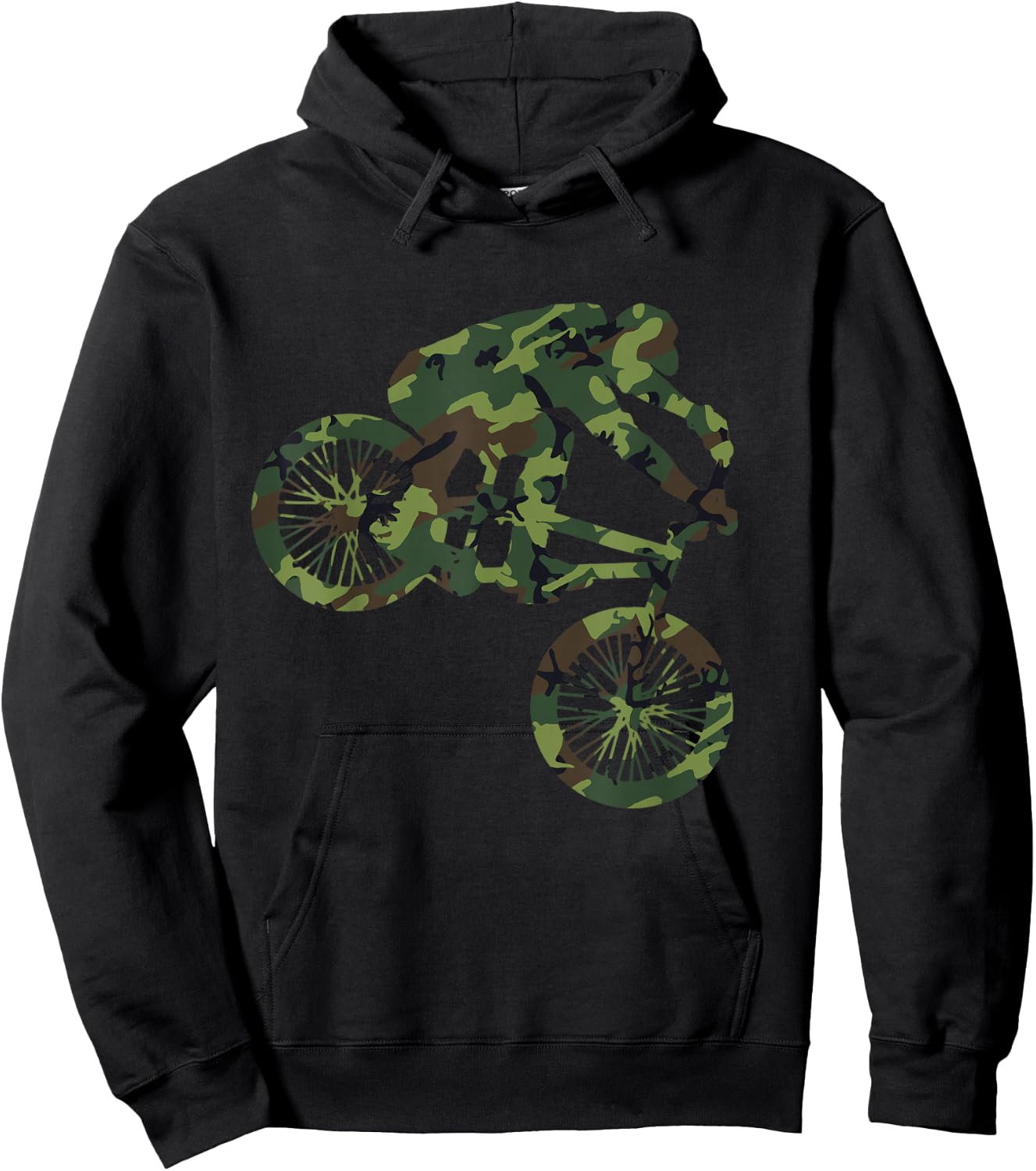 BMX Camouflage Camo Bike Bicycle BMXer Gift Hoodie - Hoodie | Black