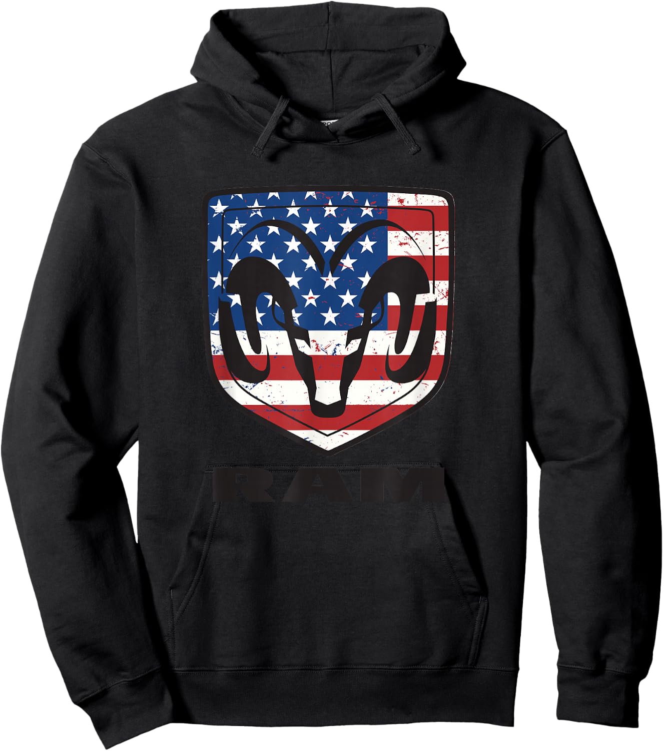 Flag Ram Trucks Shield , grey, S Hoodie - Hoodie | Black