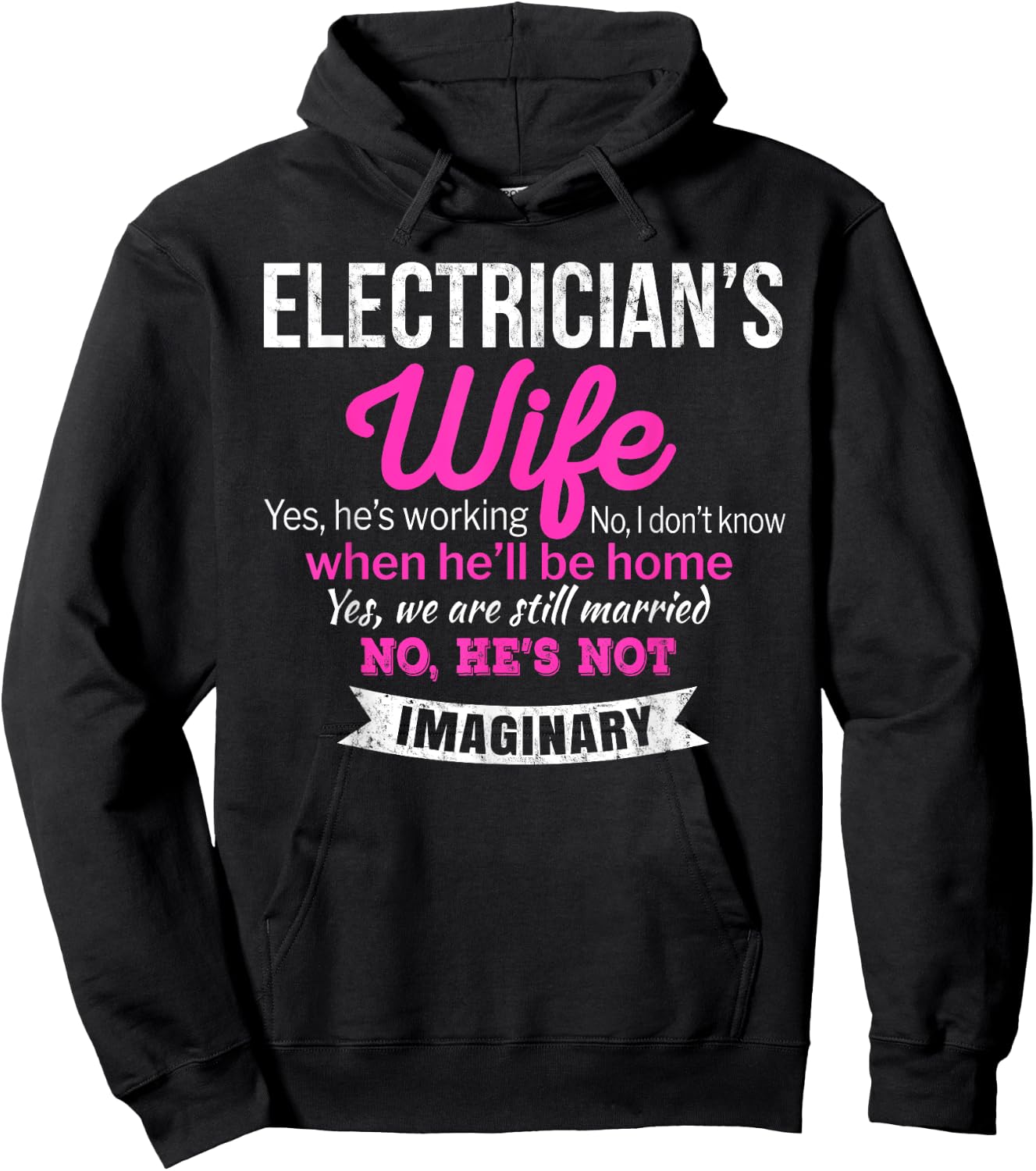 Electrician's Wife Gift Funny Anniversary Hoodie - Hoodie | Black