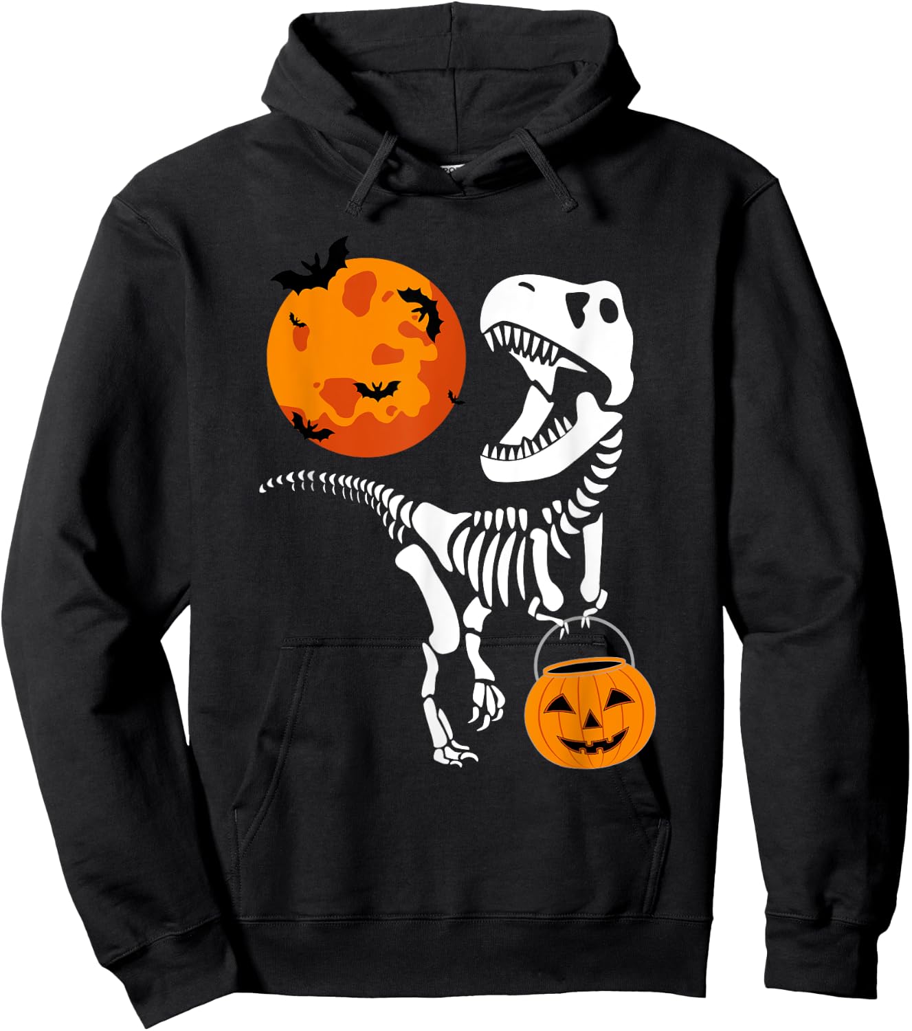 Dinosaur Halloween Shirt Boys Men Kids Toddler Funny T Rex Hoodie - Hoodie | Black