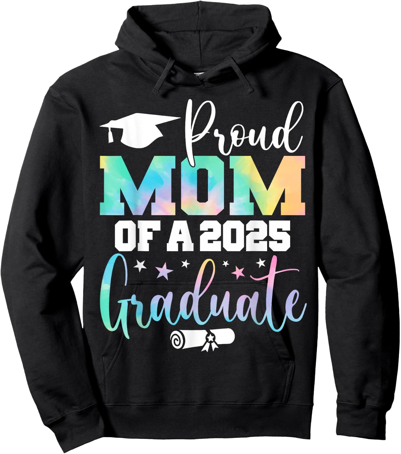 Senior 2025 Proud Mom Of A Class Of 2025 Graduate Mother Hoodie - Hoodie | Black