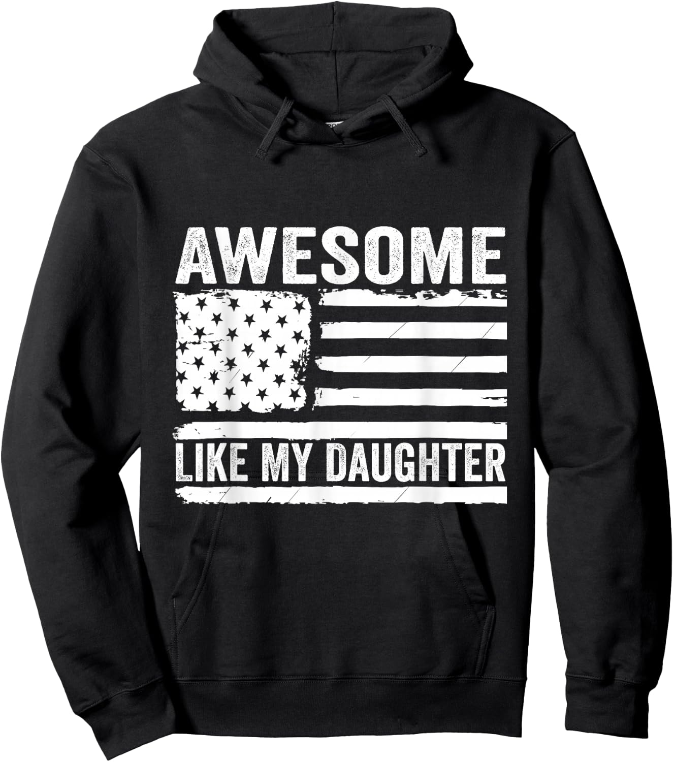 Awesome Like My Daughter Funny Fathers Day Daddy Daughter Hoodie - Hoodie | Black