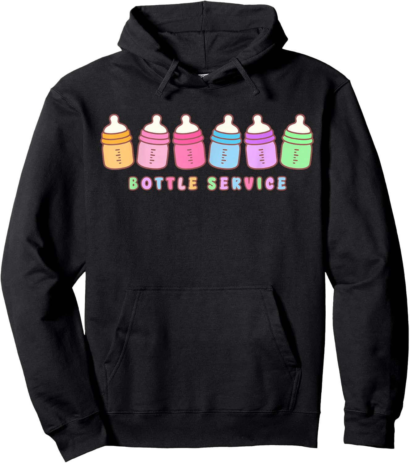 Bottle Service Funny Baby Barista NICU MBU L&D Nurse Hoodie - Hoodie | Black