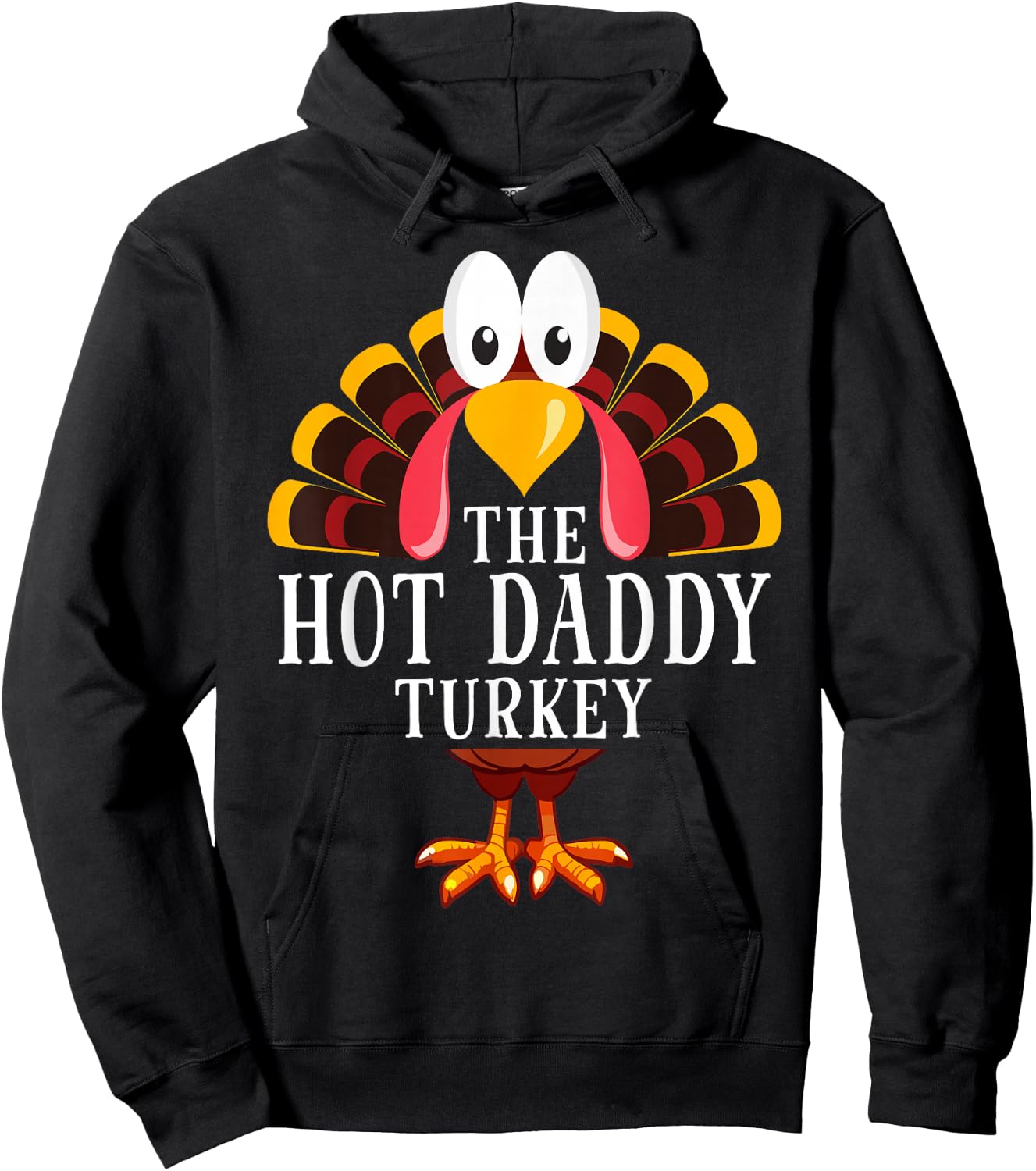 Thanksgiving The Hot Daddy Turkey Matching Hoodie - Hoodie | Black