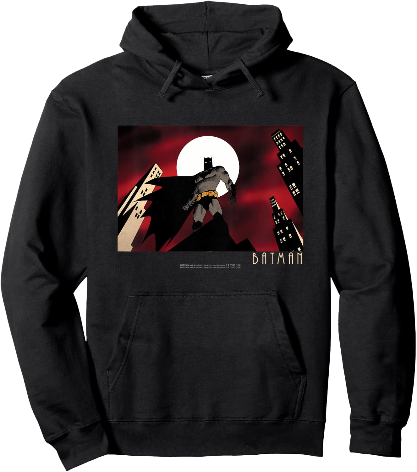 Kids Batman Red Sky Landscape Camiseta , Black, 2 Hoodie - Hoodie | Black