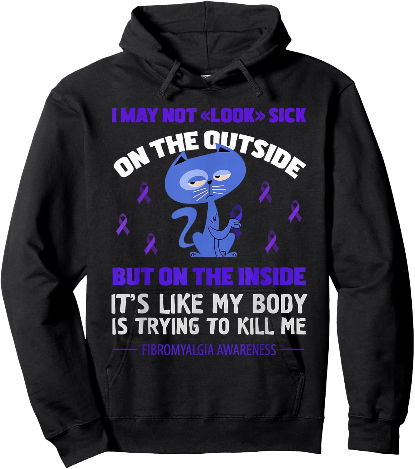 Fibromyalgia Awareness Hoodie - Hoodie | Black