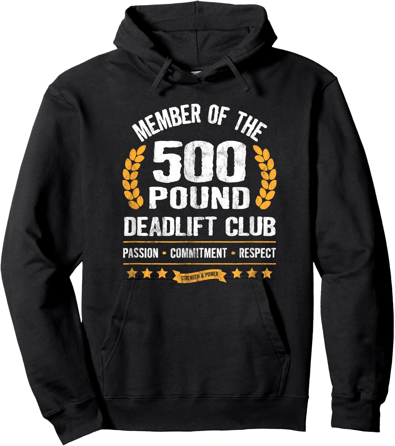 500 Pound Deadlift Club Strong Men Women Gym Hoodie - Hoodie | Black