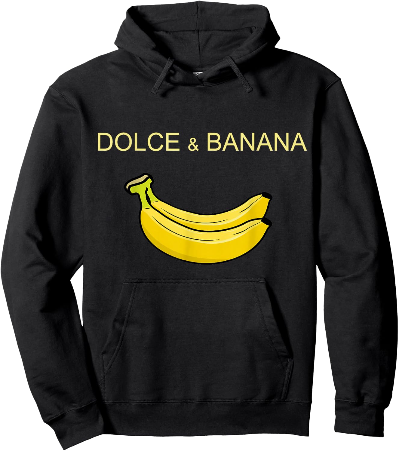 Dolce and Banana Funny Cute Graphic Design Banana Hoodie - Hoodie | Black