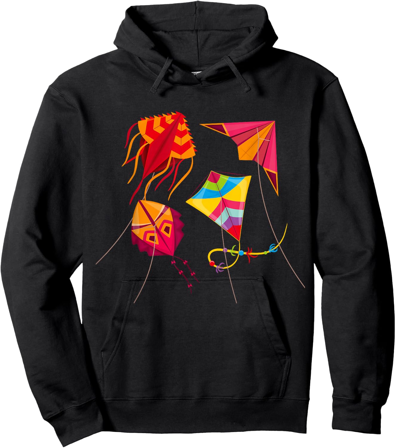 Kite Flying Kite Flyer Flying Wind Kites Hoodie - Hoodie | Black