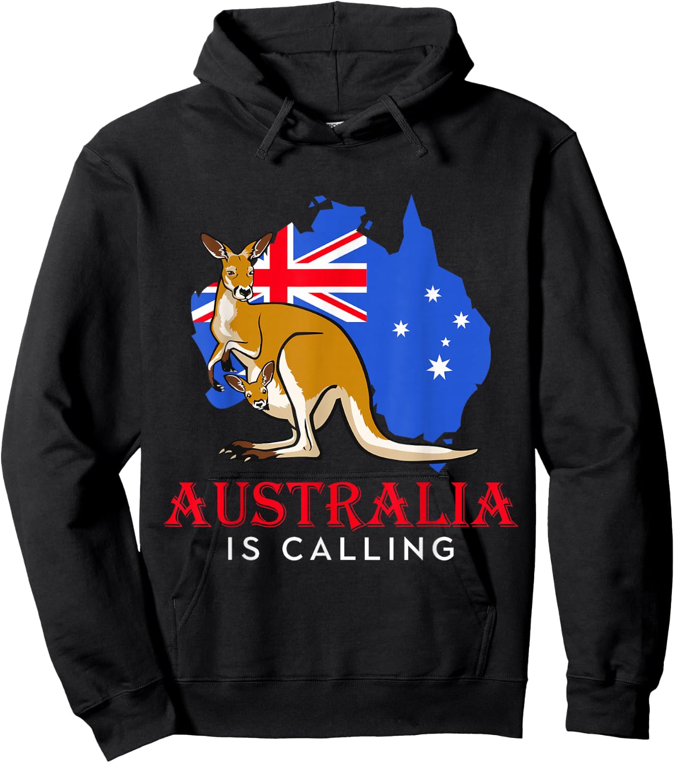 Australien ruft süße Känguru-Outback-Kängurus Hoodie - Hoodie | Black