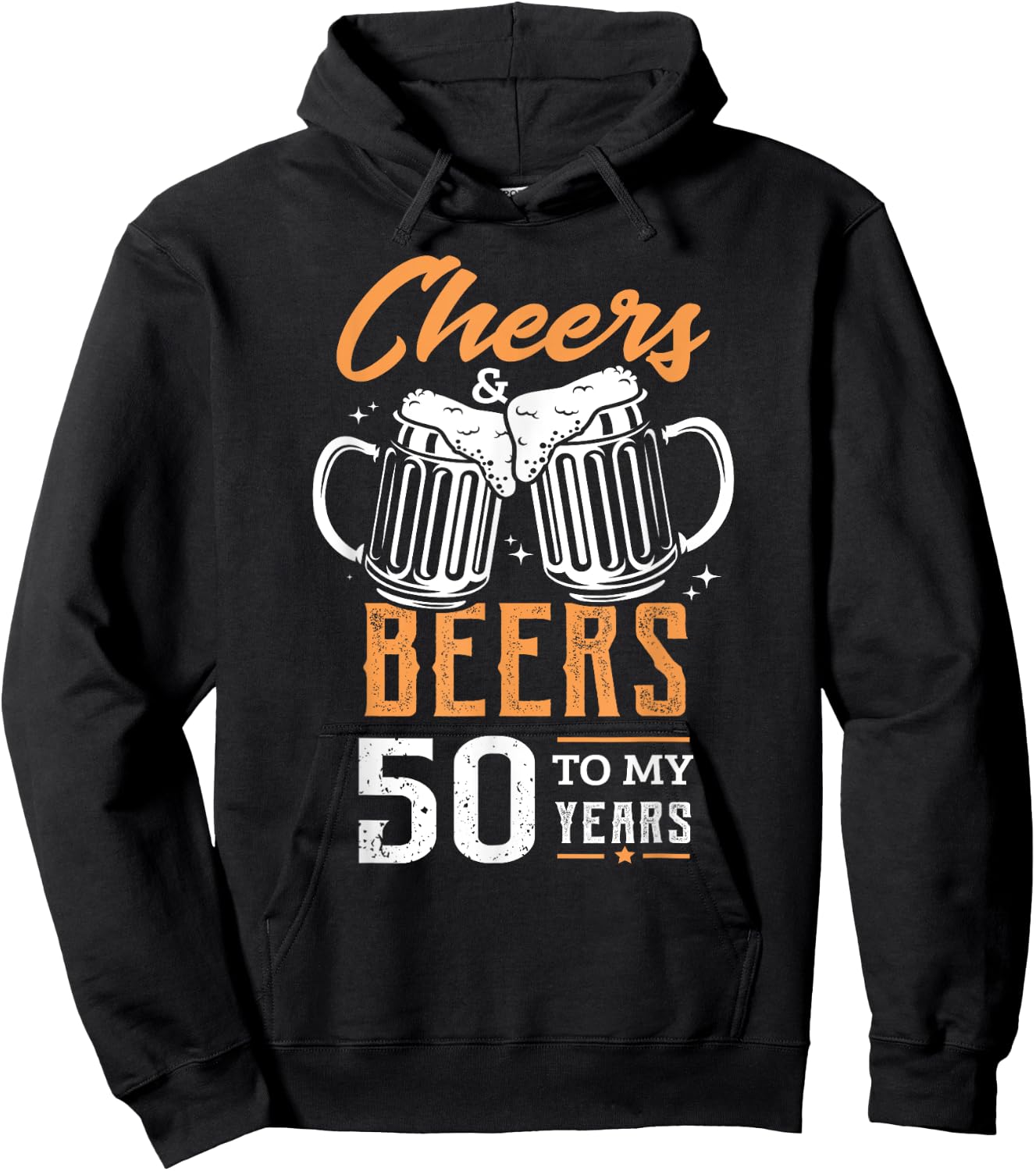 Cheers and Beers to my 50 Years 50th Funny 50 Birthday Hoodie - Hoodie | Black